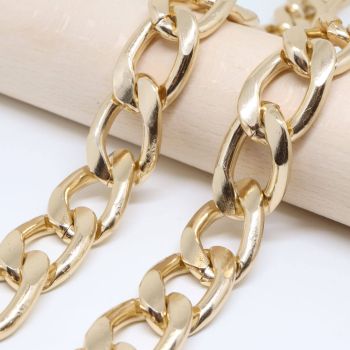 Aluminijumski lanac 24x15mm, žica 3.5 mm - boja zlata ( 6020014 )