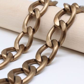 Aluminijumski lanac 24x15mm, žica 3.5 mm - boja Antik bronza ( 6020015 )