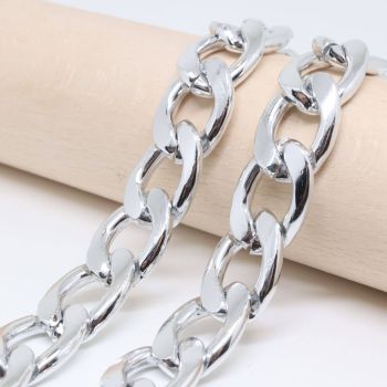 Aluminijumski lanac 24x15mm, žica 3.5 mm - boja srebra ( 6020025 )