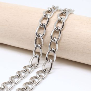 Aluminijumski lanac 10x7mm, žica 1,6 mm - boja srebra ( 6020026 )