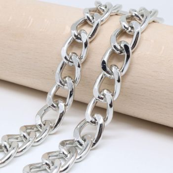 Aluminijumski lanac 12x9mm, žica 2,2 mm - boja srebra ( 6020028 )