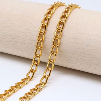 Aluminijumski lanac 6x3.5mm, žica 1 mm - boja zlata ( 6020030 )