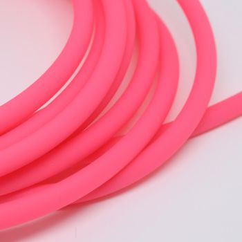 Kaučuk šuplji 5 mm- rupa 3.5mm, boja neon pink ( 710108 )