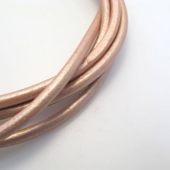 Prirodna koža 4 mm - boja metalik  roze ( 721100)