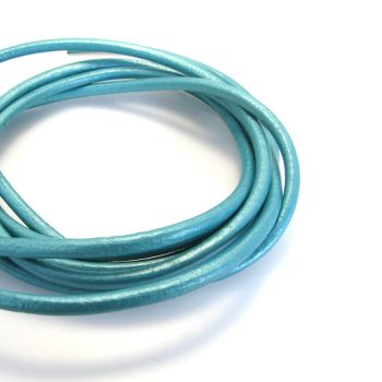 Prirodna koža 4 mm - boja metalik  petrolej ( 721102 )