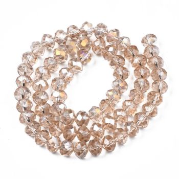 Brušeno staklo Rondele 8x6 mm ST100B24