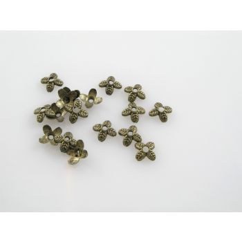 Metalne Kapice za perle 8mm, boja antik bronza (852S)