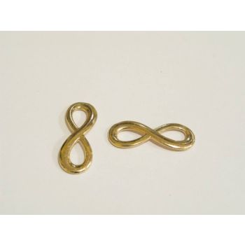 Metalni link - infiniti znak 24x10mm- boja zlata (958i)