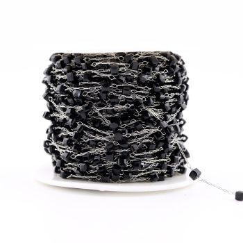 304 Stainless Steel Lanac 3x1mm, perla 2.5x2.5mm...SSL-23L29D-20m