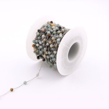 304 Stainless Steel Lanac 3x1mm, Amazonit 4mm...SSL-23L30-20m