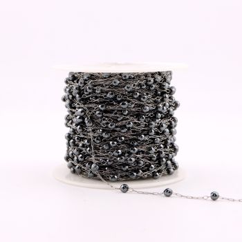 304 Stainless Steel Lanac 3x1mm, Hematit 3mm...SSL-23L33A-20m