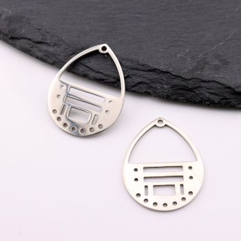 Stainless Steel privezak 22x29x1mm, rupa 2mm (23SSK12A)