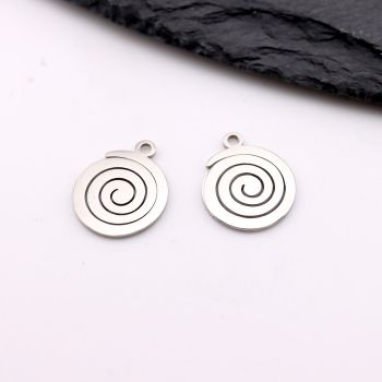 Stainless Steel privezak 15x12x1mm, rupa 2mm (23SSK16B)