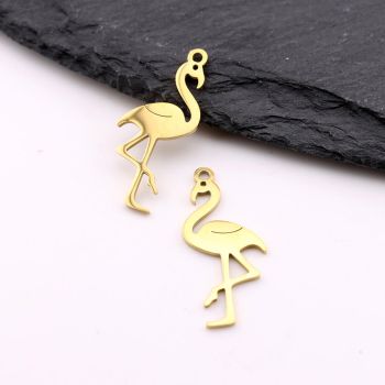 Stainless Steel privezak Gold 12x25x1mm, rupa 2mm (23SSK16EG)