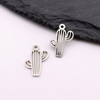 Stainless Steel privezak kaktus 18x10x1mm, rupa 2mm (23SSK16C)