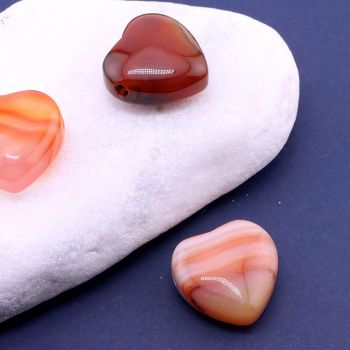 Privezak prirodni kamen Ahat- Srce 20mm ...25KP03-A03