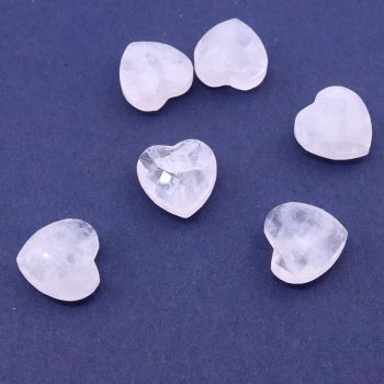 Privezak prirodni kamen Gorski Kristal - Srce Faset 12 mm ...25KP03-B02