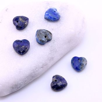 Privezak prirodni kamen Lapis Lazuli - Srce Faset 12 mm ...25KP03-B03