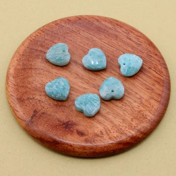 Privezak prirodni kamen Amazonit - Srce Faset 12 mm ...25KP03-B04