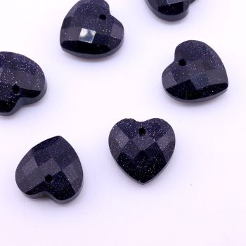 Privezak sintetički kamen Mesečeva Reka - Srce Faset 12 mm ...25KP03-B05