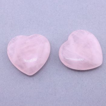 Privezak prirodni kamen Rozen Kvarc -Srce 35 mm ...25KP04-01