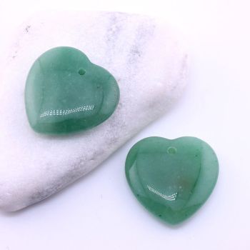 Privezak prirodni kamen Aventurin -Srce 35 mm ...25KP04-04