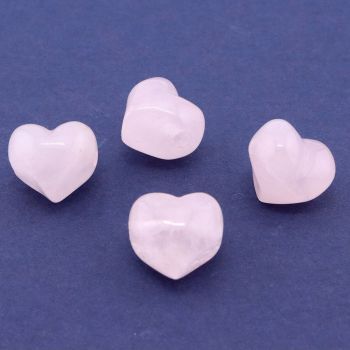 Privezak prirodni kamen Rozen Kvarc -Srce 12*13 mm ...25KP08-01B
