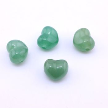 Privezak prirodni kamen Aventurin -Srce 12*14 mm ...25KP08-01A