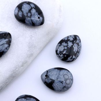 Privezak prirodni kamen Obsidijan -Suza 18*23 mm ...25KP05-07