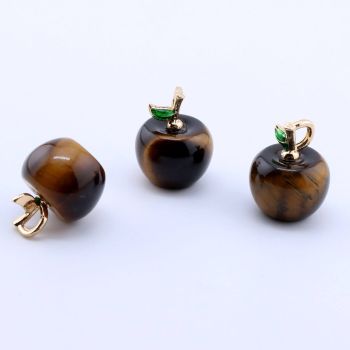 Privezak prirodni kamen Tigrovo Oko - Jabuka 14*10 mm ...25KP06-07