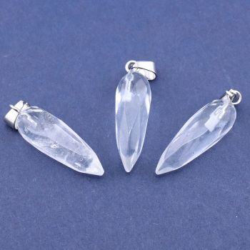 Privezak prirodni kamen  Gorski Kristal - 22*8 mm ...25KP07-01