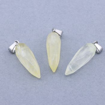 Privezak prirodni kamen Limun Kvarc - 22*8 mm ...25KP07-03