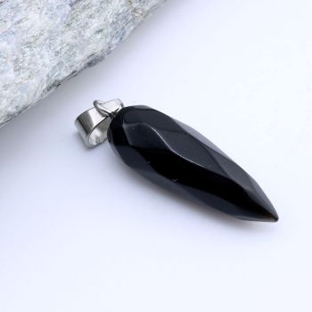 Privezak prirodni kamen Crni Ahat - 22*8 mm ...25KP07-05