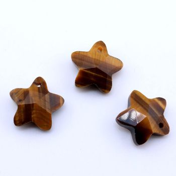 Privezak prirodni kamen Tigrovo Oko - Star 14*14 mm Faset...25KP10-04