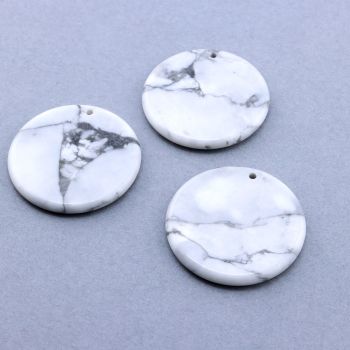 Privezak prirodni kamen Beli Howlite - 30*3 mm...25KP14-08