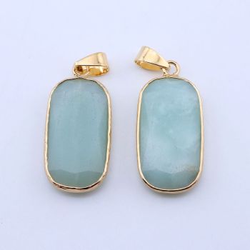 Privezak prirodni kamen Amazonit - 15*32*5 mm...25KP15-05