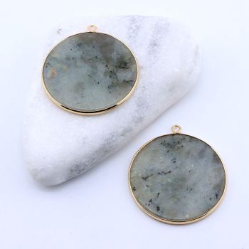 Privezak prirodni kamen Labradorit -  40*2 mm Gold...25KP20-05