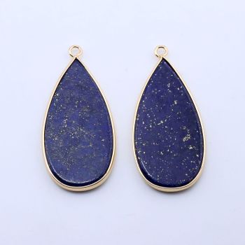 Privezak prirodni kamen Lapis Lazuli-  21*45 mm Gold...25KP22G-02