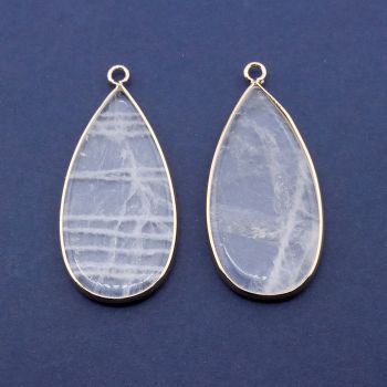 Privezak prirodni kamen Gorski Kristal -  21*45 mm Gold...25KP22G-04