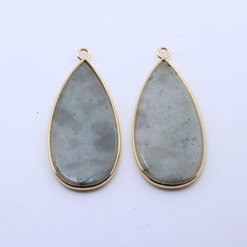 Privezak prirodni kamen Labradorit-  21*45 mm Gold...25KP22G-11