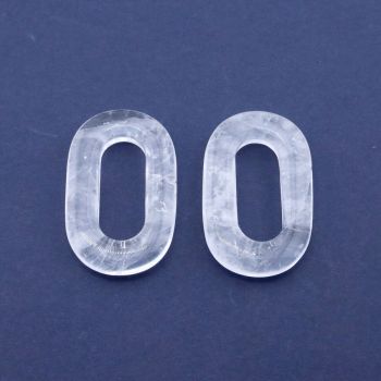 Konektor/Perla prirodni kamen Gorski Kristal- 25*40*6 mm...25KP26-01