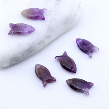 Privezak prirodni kamen Ametist -Fish 12*22 mm ...25KP29-01