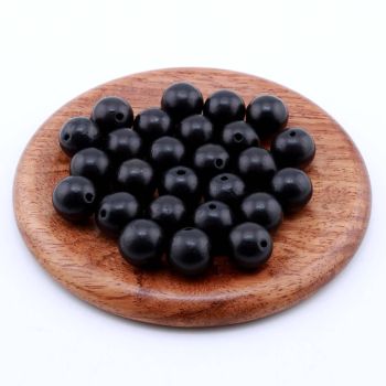 Prirodne crne perle od Sandalovog drveta 10 mm...23DP16B