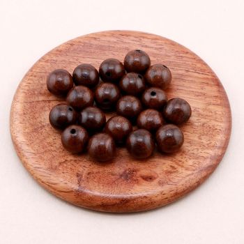 Prirodne braon perle od Sandalovog drveta 10 mm...23DP17B
