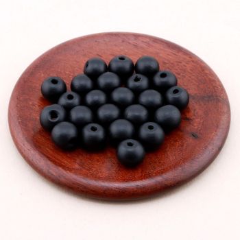 Bojene drvene perle crne  10*9 mm...23DP19C