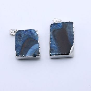 Privezak prirodni kamen Ahat sa legurom metala...23KP118