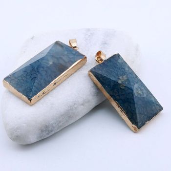 Privezak prirodni kamen Ahat sa legurom metala...23KP122