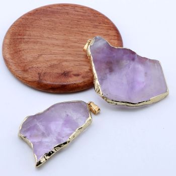 Privzak prirodni kamen Ametist sa legurom metala ...23KP149