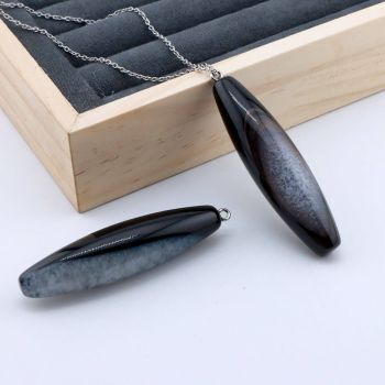 Privezak prirodni kamen Ahat sa legurom metala...23KP127