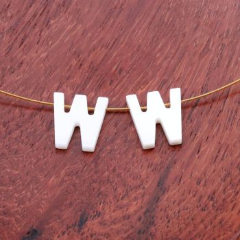 Perla/Privezak od Sedefa- slovo W...S278-094A